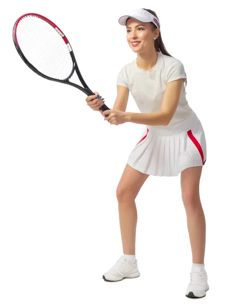 Jonge vrouw tennisser — Stockfoto