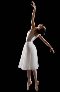 (Siyah versiyonuna izole balerin)