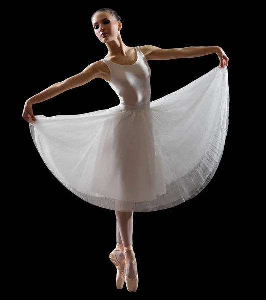 Bailarina (isolado na versão preta ) — Fotografia de Stock