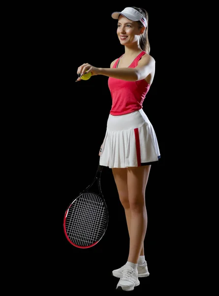 女子网球运动员隔离 — 图库照片