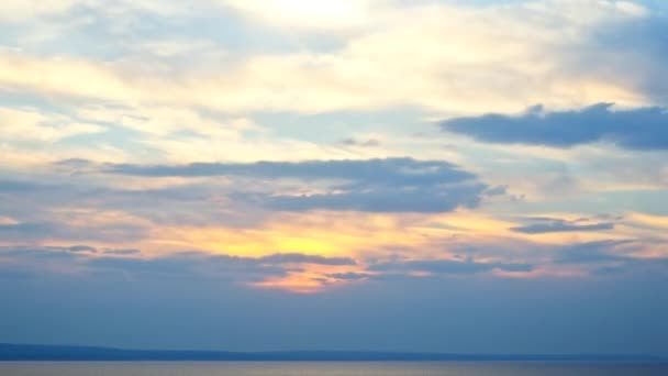 Timelapse Coucher Soleil Sur Côte Mer — Video