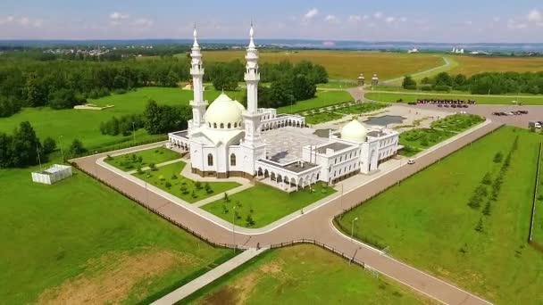 Witte Moskee Bolgar Stad — Stockvideo