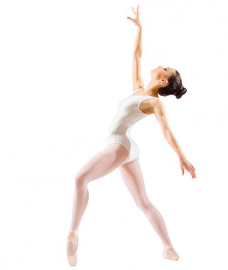 Balerin (izole üzerinde beyaz versiyonu)