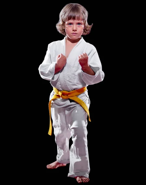 Little boy martial arts fighter — Stock Photo, Image