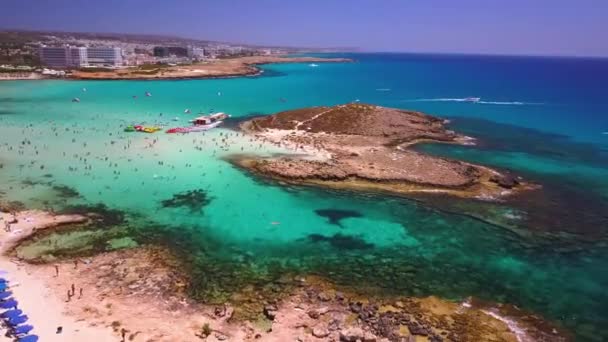 Nissi Plajı Aya Napa Kıbrıs Havalimanı — Stok video