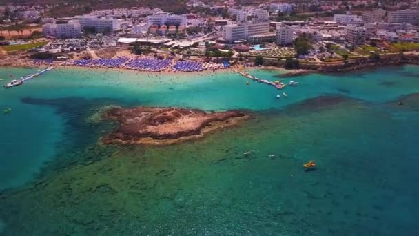 Fig Tree Beach Protaras Cyprus — стоковое видео