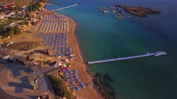 Playa Higueras Protaras Chipre — Vídeo de stock