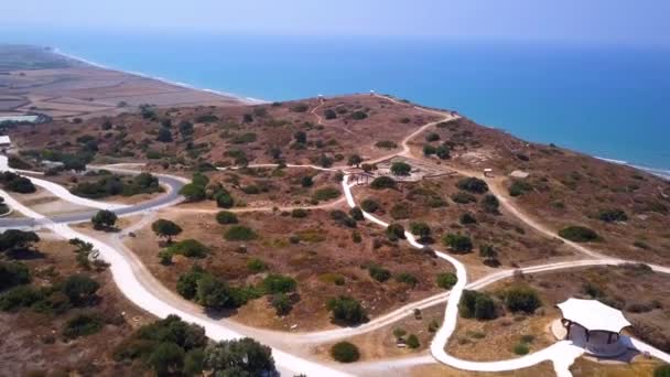 古Kurion Cyprus Aerial — 图库视频影像