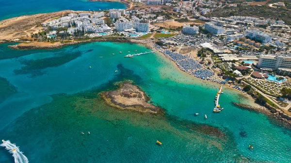 Ncir Ağacı Plajı Protaras Kıbrıs Havası — Stok fotoğraf