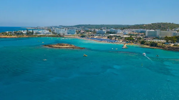 Ncir Ağacı Plajı Protaras Kıbrıs Havası — Stok fotoğraf