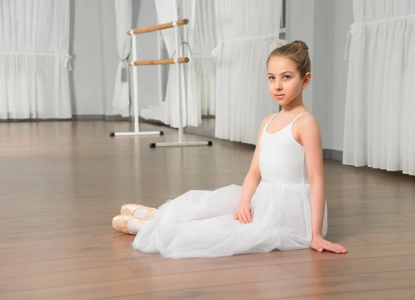 Little girl classic ballet dancer in studio