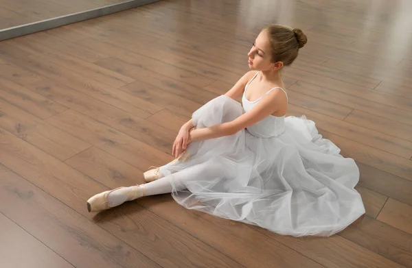 Little girl classic ballet dancer in studio