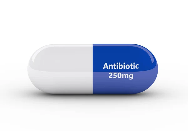 3d rendering of antibiotic pill isolated over white — Stock Photo, Image