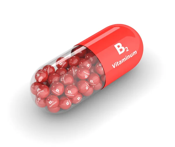 3D απόδοση του B2 βιταμίνη χάπι — Φωτογραφία Αρχείου