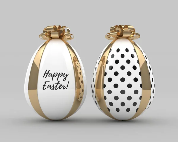 3D visszaadás-ból elegáns húsvéti tojás — Stock Fotó