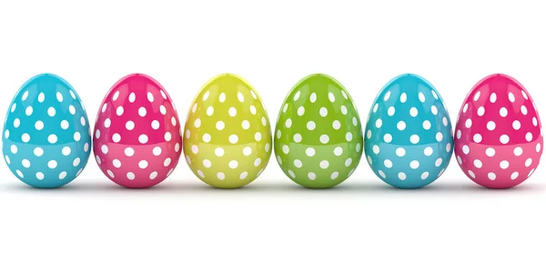 3d renderizado de Pascua elegantes huevos punteados — Foto de Stock