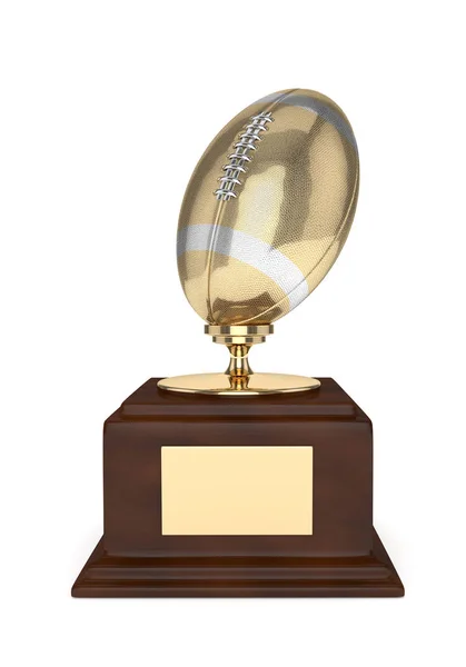 3d render of american footballl trophy over white — Stock Photo, Image