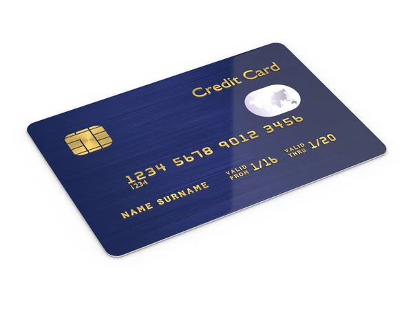 Creditcard geïsoleerd op witte achtergrond — Stockfoto