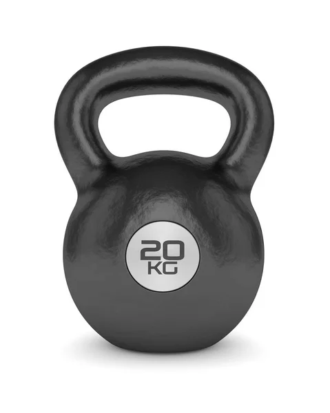 3d render of kettlebell over white — Stock Photo, Image