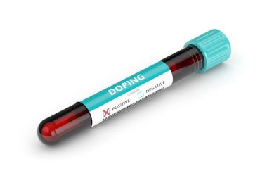 3D rendering of anti doping blood test tube clipart