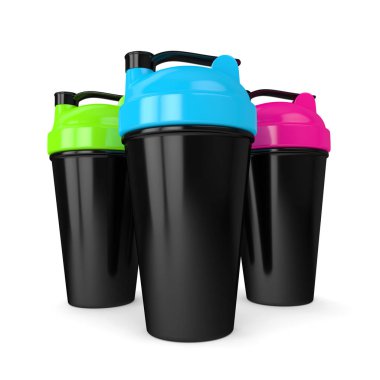 beyaz bitti izole shakers 3D render 