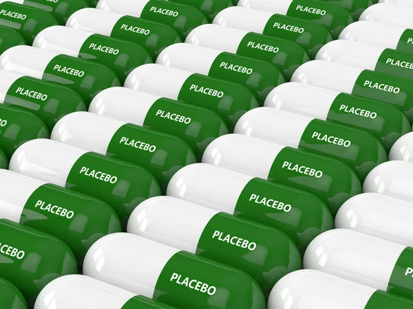 3D renderizado de píldoras placebo — Foto de Stock