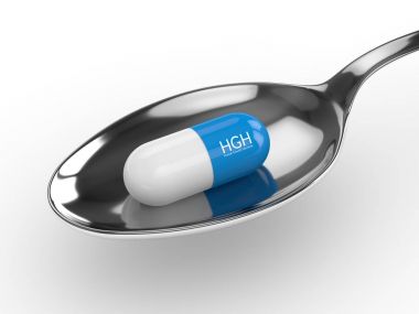 kaşık Hgh hap 3D render
