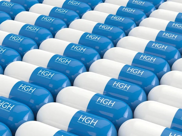 3D καθιστούν Hgh χάπια σε σειρά — Φωτογραφία Αρχείου