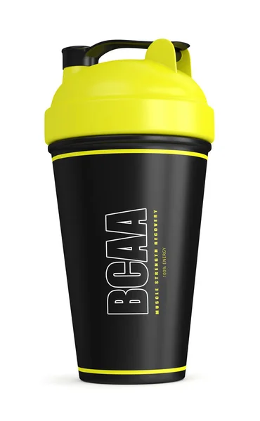 Rendu 3d de shaker BCAA sur blanc — Photo