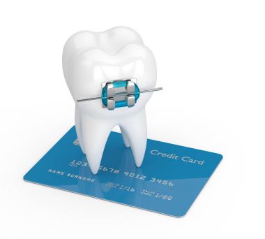 diş destek ve kredi kartı ile 3D render