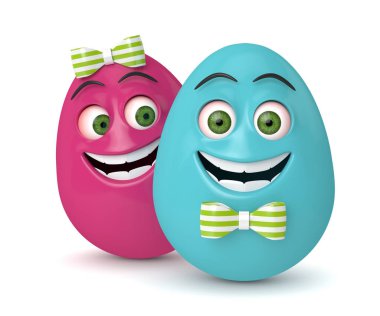 Yumurta karikatür 3D render