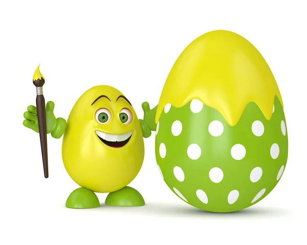 3d render of Easter cartoon egg — Stock Photo, Image