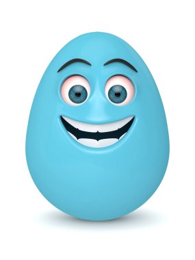 3D render Paskalya Yumurta karikatür