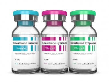 testosteron enjeksiyon şişeleri 3D render