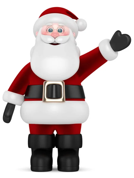 3D renderizado de Santa Claus sobre blanco —  Fotos de Stock