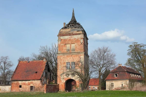 Porte Vieux Château Ruine Biecz Pologne — Photo