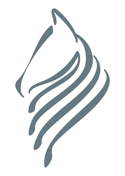 Horse Head Symbol Created Tribal Style — 스톡 벡터