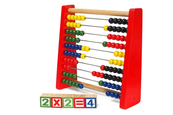 Abacus on white — Stock Photo, Image