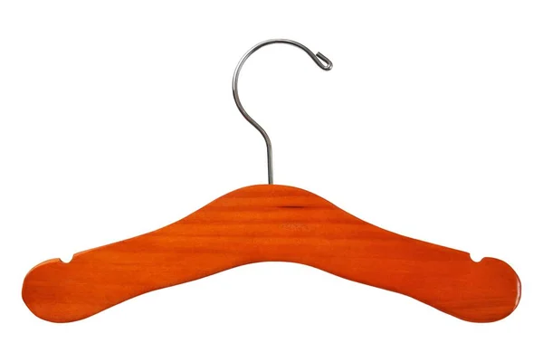 Wooden hanger on white — Stock Photo, Image