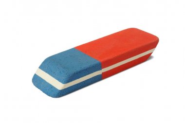 Beyaz üzerine kauçuk eraser
