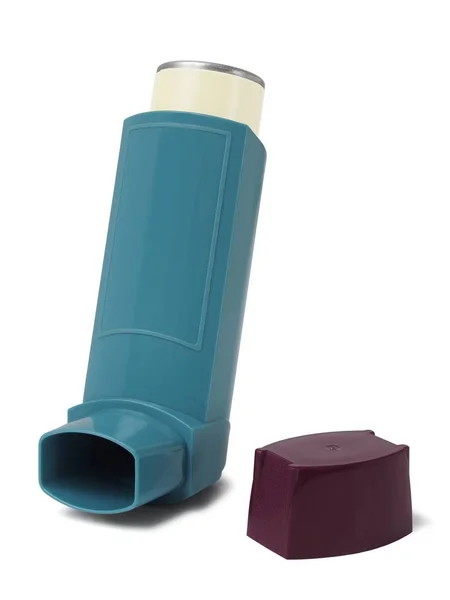 Inalatore di asma su bianco — Foto Stock