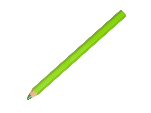 Lápiz verde sobre blanco — Foto de Stock