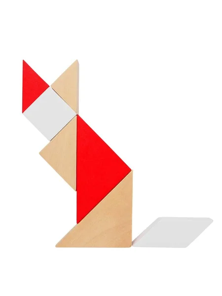 Tangram puzzle on white — Stock Photo, Image