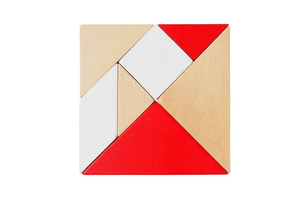 Tangram Puzzle auf Weiß — Stockfoto