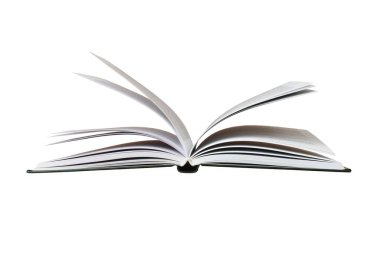 Açık kitap üzerine beyaz