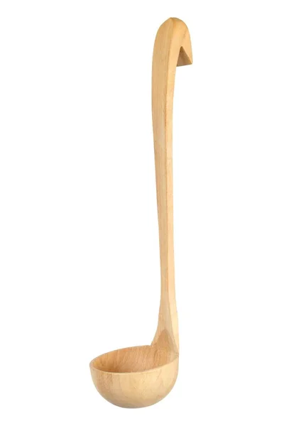 Wooden ladle on white — Stock Photo, Image