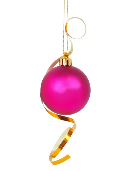 Christmas bauble with ribbon — Stock Photo, Image