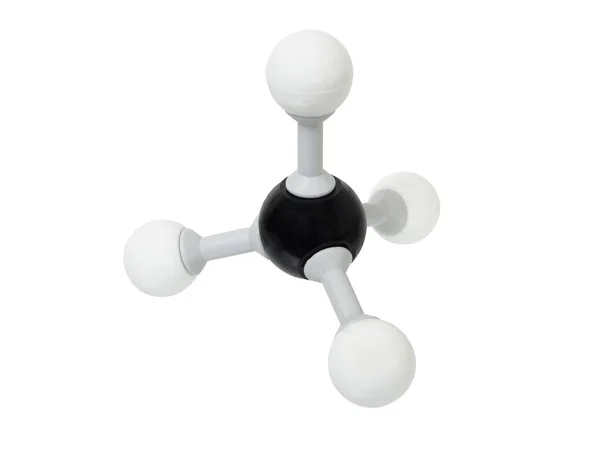 Molécula de metano en blanco —  Fotos de Stock