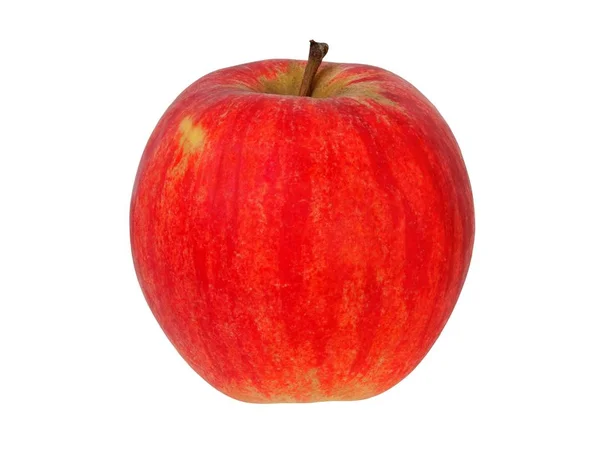 Roter Apfel auf Weiß — Stockfoto