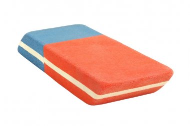 Beyaz üzerine kauçuk eraser